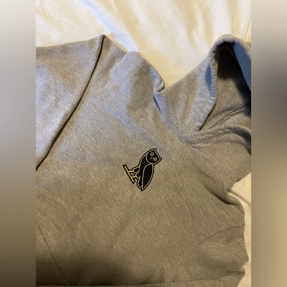 OVO Drakes October’s Very Own Mini OG Owl Hoodie Grey - Picture 8 of 9